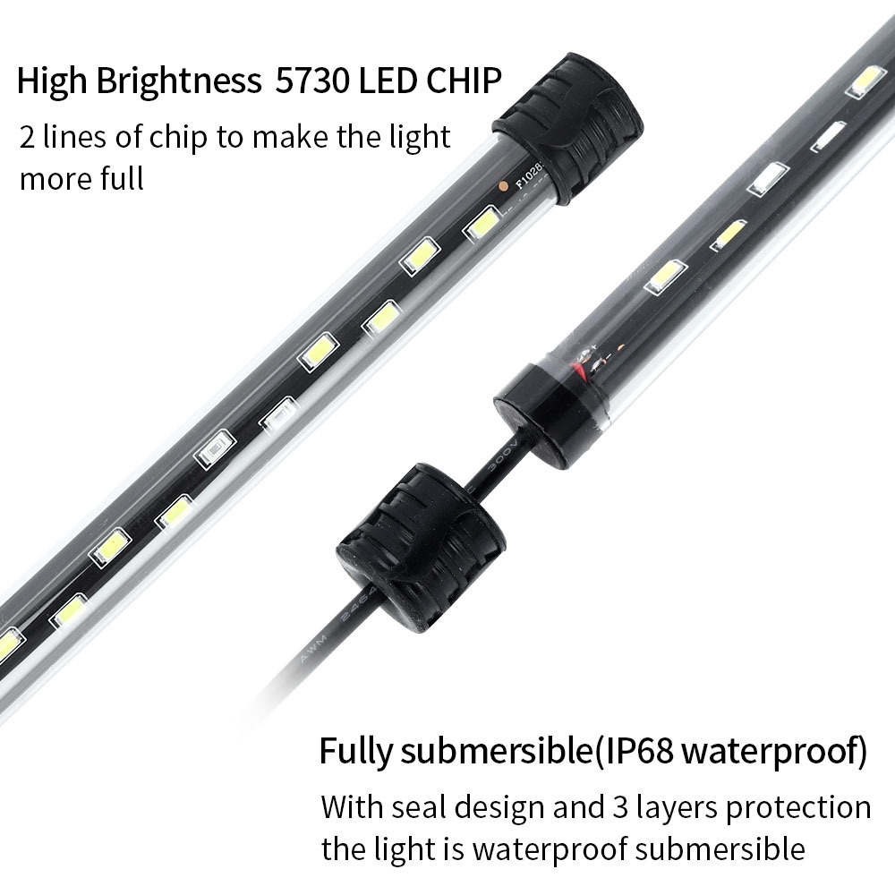 Đèn led 230v 18-58cm Chống Thấm Nước Trang Trí Bể Cá