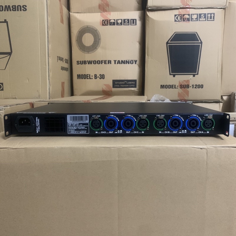 Đẩy 4 kênh JBL 4650 - Đẩy mỏng 1U nguồn xung, mạch Class D - Tặng 4 jack neutrik