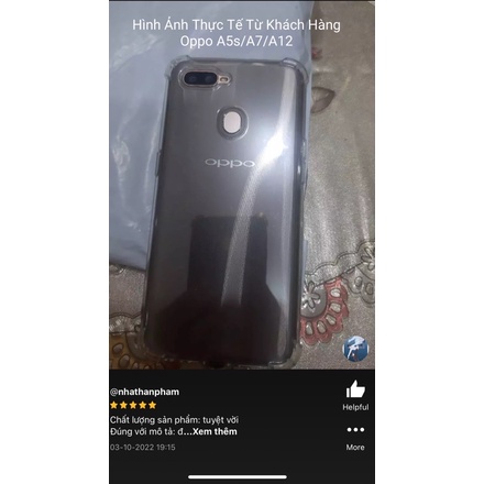 Ốp Lưng Oppo A5s/A7/A12/Realme 2 Dẻo Trong Suốt Chống Sốc Có Gù Bảo Vệ 4 Gốc
