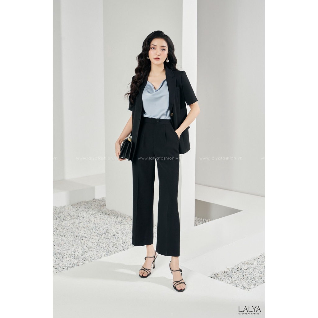 Quần ống đứng basic-Đen_LALYA_Q086
