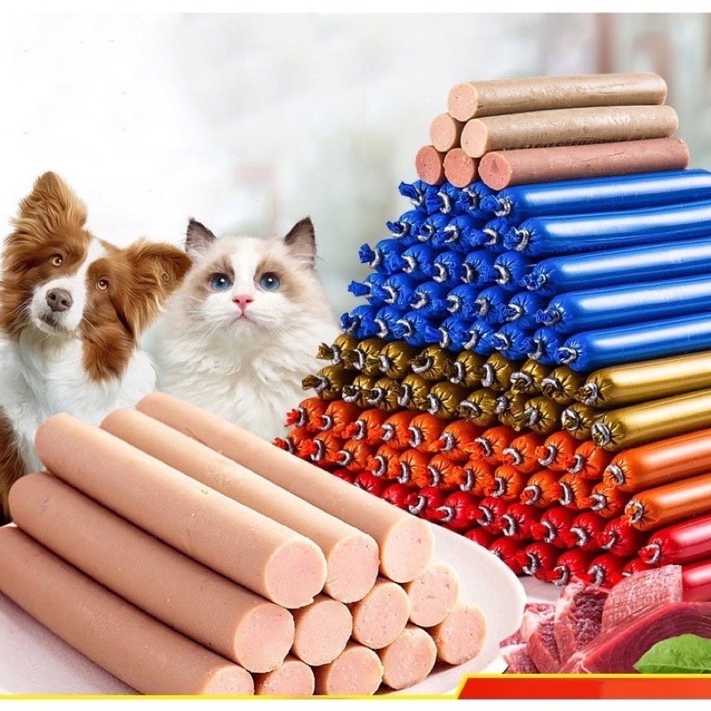 100 cây Xúc xích cho chó mèo đủ vị