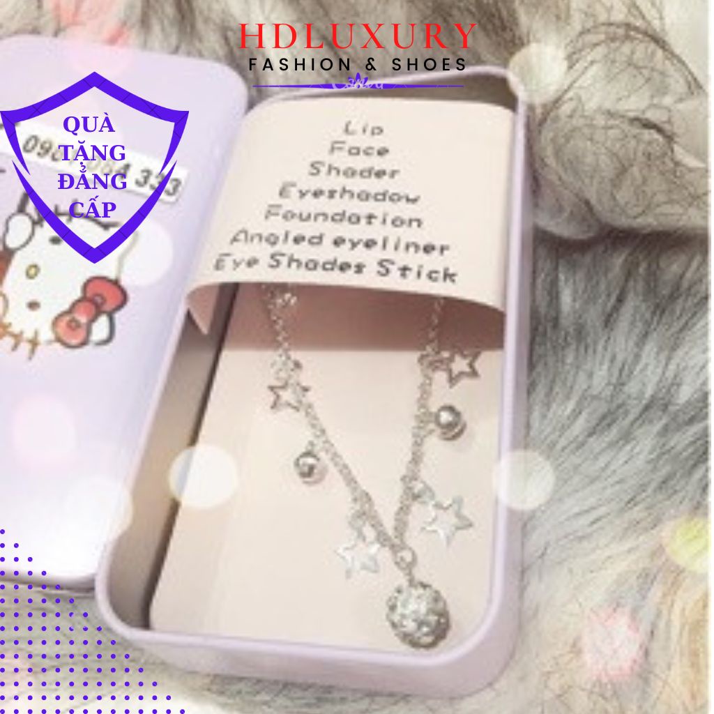 Guốc cao gót mũi nhọn HDLUXURY bít mũi đính đá 5 phân A 12