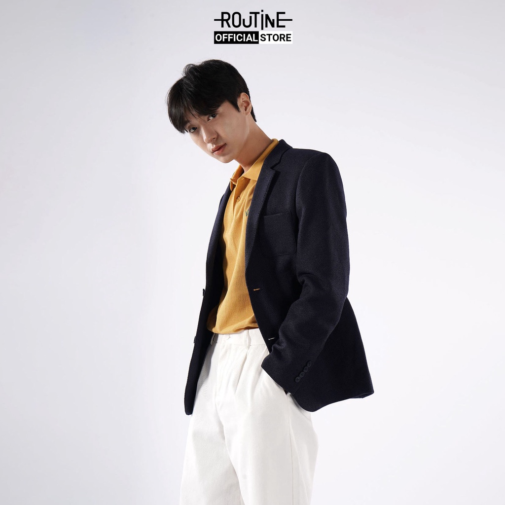 Áo Vest Blazer Nam Tay Dài Trơn Form Fitted - Routine 10F21VES006