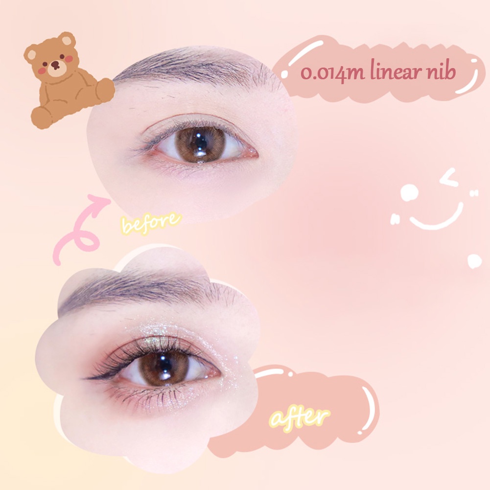 ✧Ready Stcok Novo Bút Kẻ Mắt 2 Màu Nhanh Khô Lâu Trôi Chống Thấm Mồ Hôi Không Lem Bút Kẻ Mắt Tằm Mịn Mềm Mịn Trang Điểm Mắt Cao Hơn