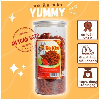 Khô bò xé sợi loại ngon, bò khô hũ pet 300g - thế giới đồ ăn vặt - đồ ăn vặt hà nội - bánh kẹo tết 2022