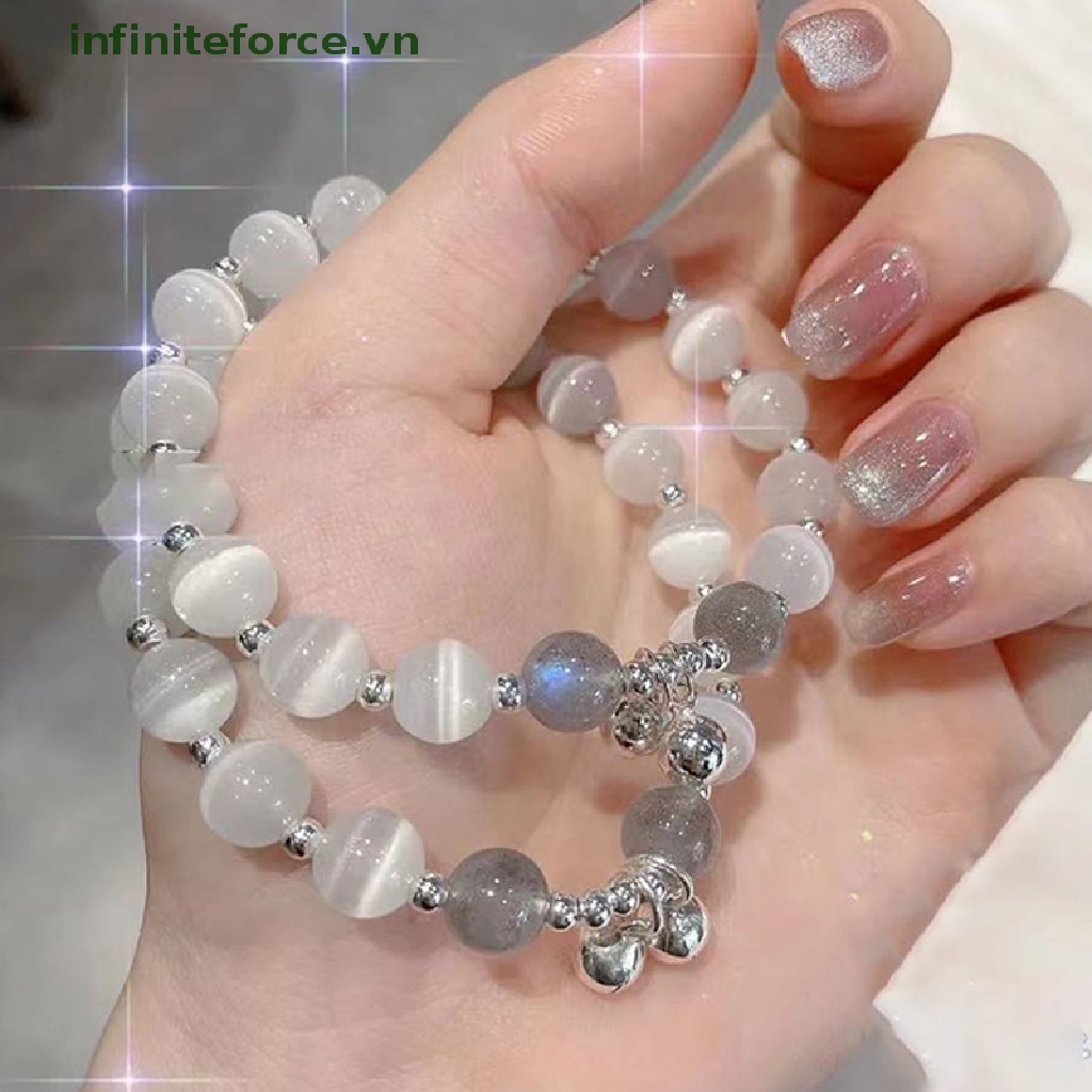 Vòng Tay Chuỗi Hạt Đá Mắt Mèo Giả Thời Trang Cho Nữ