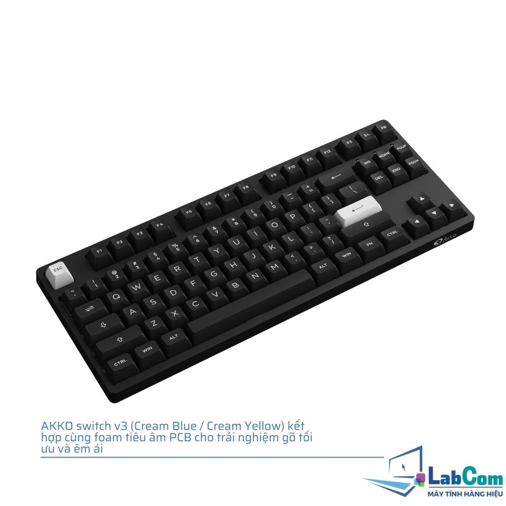 Bàn phím cơ không dây AKKO 3108/3087 RF - Kết nối wireless 2.4 và type C-USB | Keycap PBT Double-Shot, ASA profile