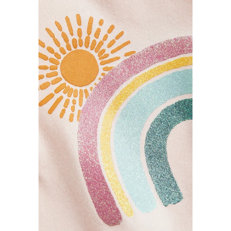 Set áo chân váy hồng rainbow tím hồng nơ HM H&M _hàng chính hãng authentic