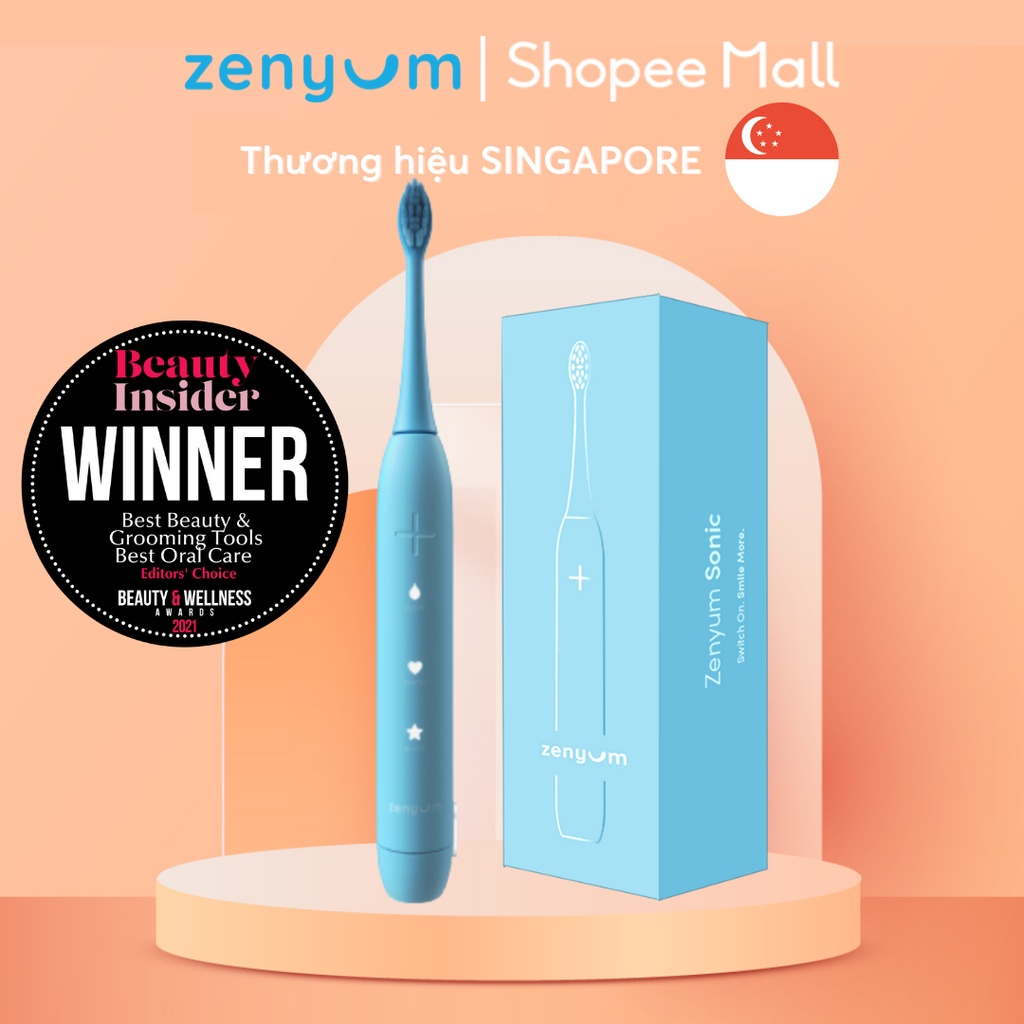 Bàn Chải Điện Zenyum Sonic Màu Xanh Dương - Công Nghệ Singapore