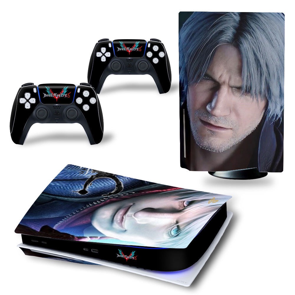 Bộ Dán Skin Decal Devil May Cry 5 Bảo Vệ Máy Game Và Tay Cầm PS5 Cho Máy Game Playstation 5