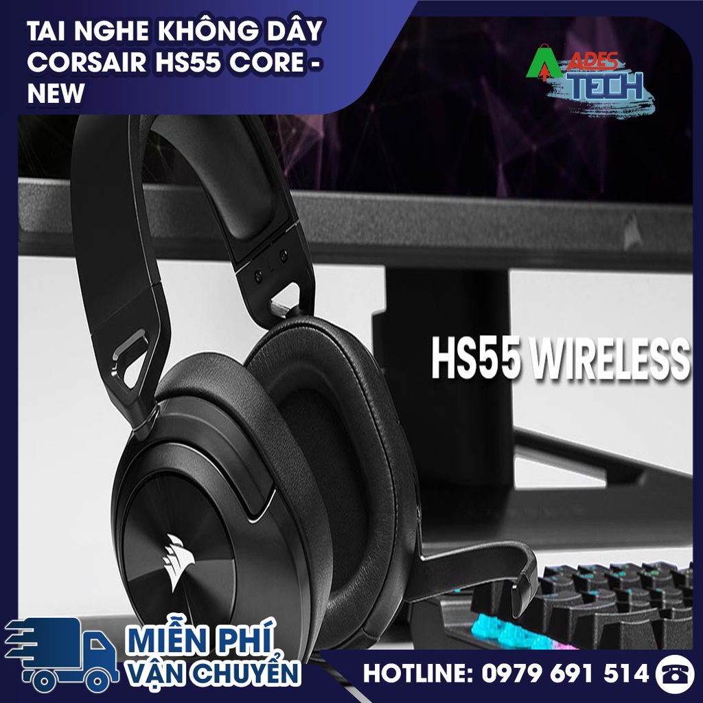 ✔️Tai nghe không dây Corsair HS55 Core - NEW✔️Âm thanh vòm chân thực✔️BẢO HÀNH 24 THÁNG