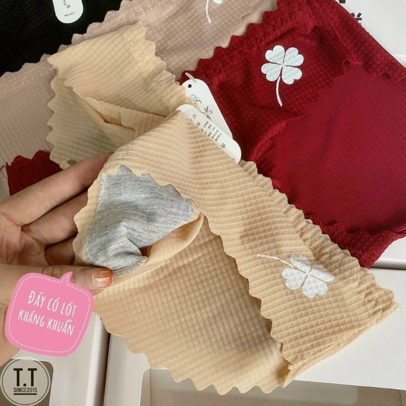 quần lót su điều hòa- set 10c su mịn cỏ 4 lá may mắn
