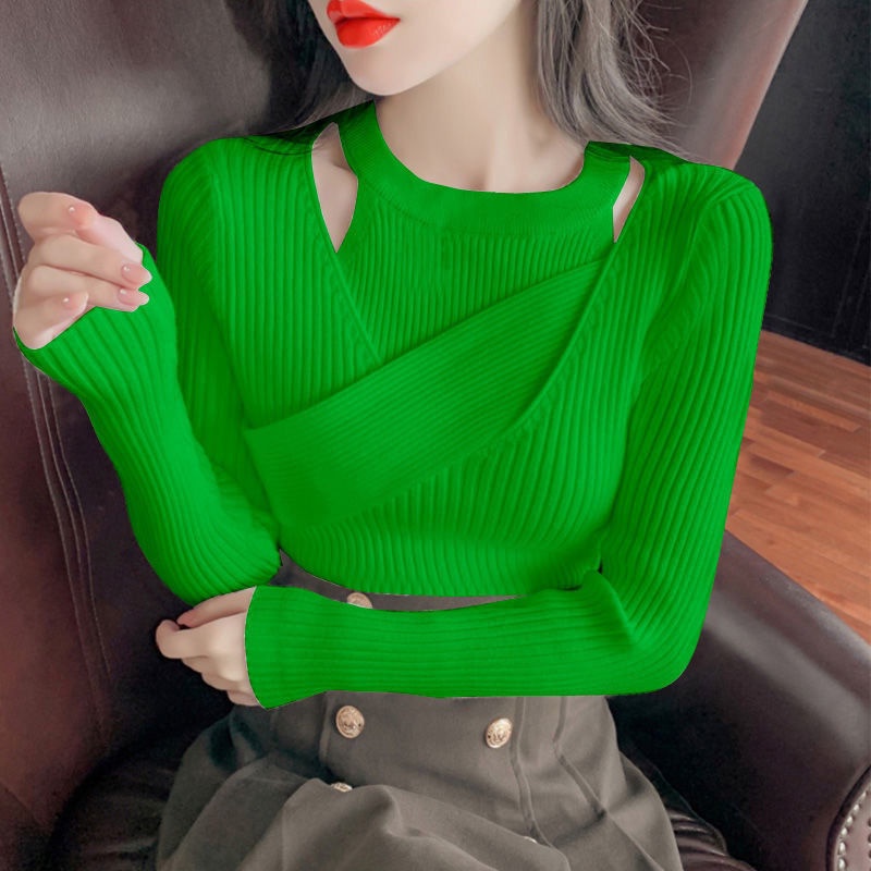 Áo Len Nữ Dài Tay Cổ Tròn Thời Trang Hàn