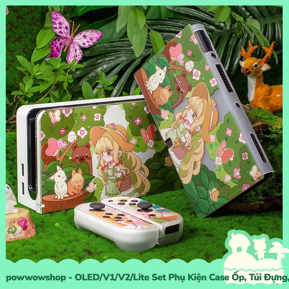[Sẵn VN - Hỏa Tốc] Oled/V1/V2/Lite Set Phụ Kiện Case Ốp, Túi Đựng, Hộp Băng Nintendo Switch Alice In Forgotten Land