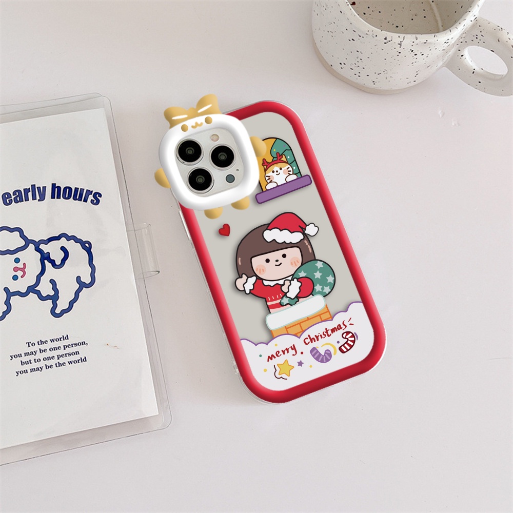 Ốp lưng iphone viền gấu Merry Christmas 6/6plus/6s/6splus/7/7plus/8/8plus/x/xr/xs/11/12/13/14/pro/max/plus/promax - ORIO