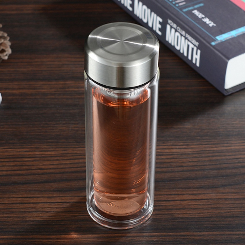 Bình Thuỷ Tinh Lọc Trà 2 Lớp Giữ Nhiệt Dung Tích 480ml TI0483
