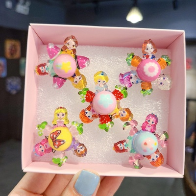 Nhẫn Nhựa Xoay Nhiều Hình Dáng Cho Trẻ Em