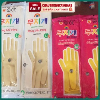 Găng tay cao su nhiều size dùng rửa bát rửa chén, dọn bếp, dọn nhà vệ sinh, phòng khách, an toàn cho da tay