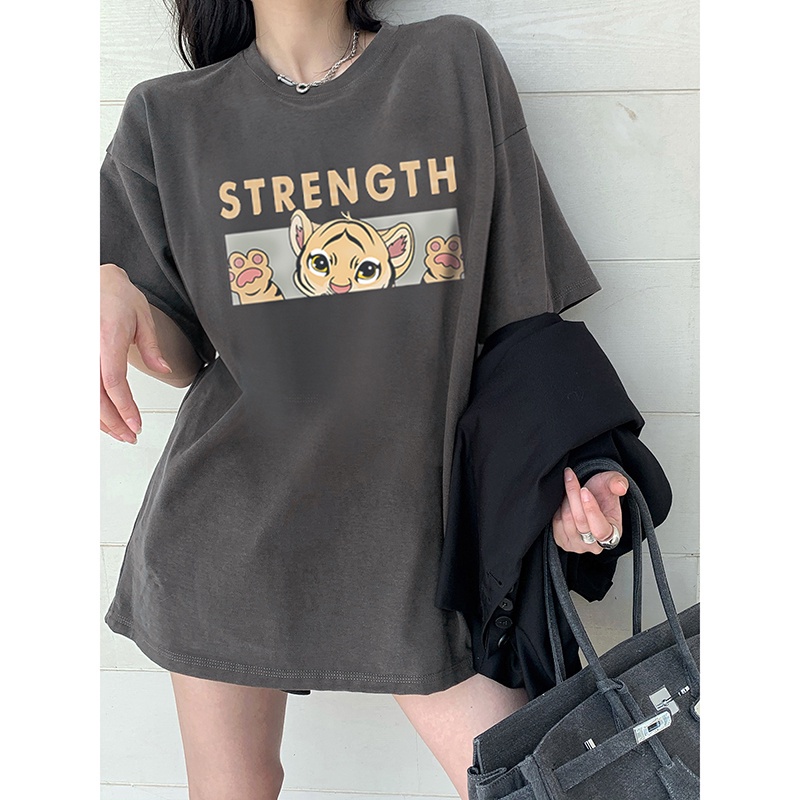 NRVP Áo Thun 100% Cotton Tay Ngắn Dáng Rộng