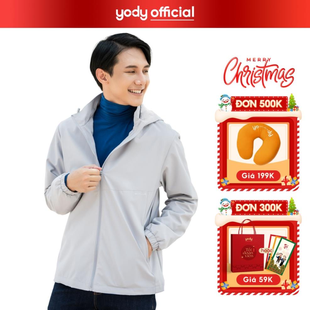 Áo khoác gió nam YODY bản 3c plus có mũ năng động thể thao AKM5037 MAK24