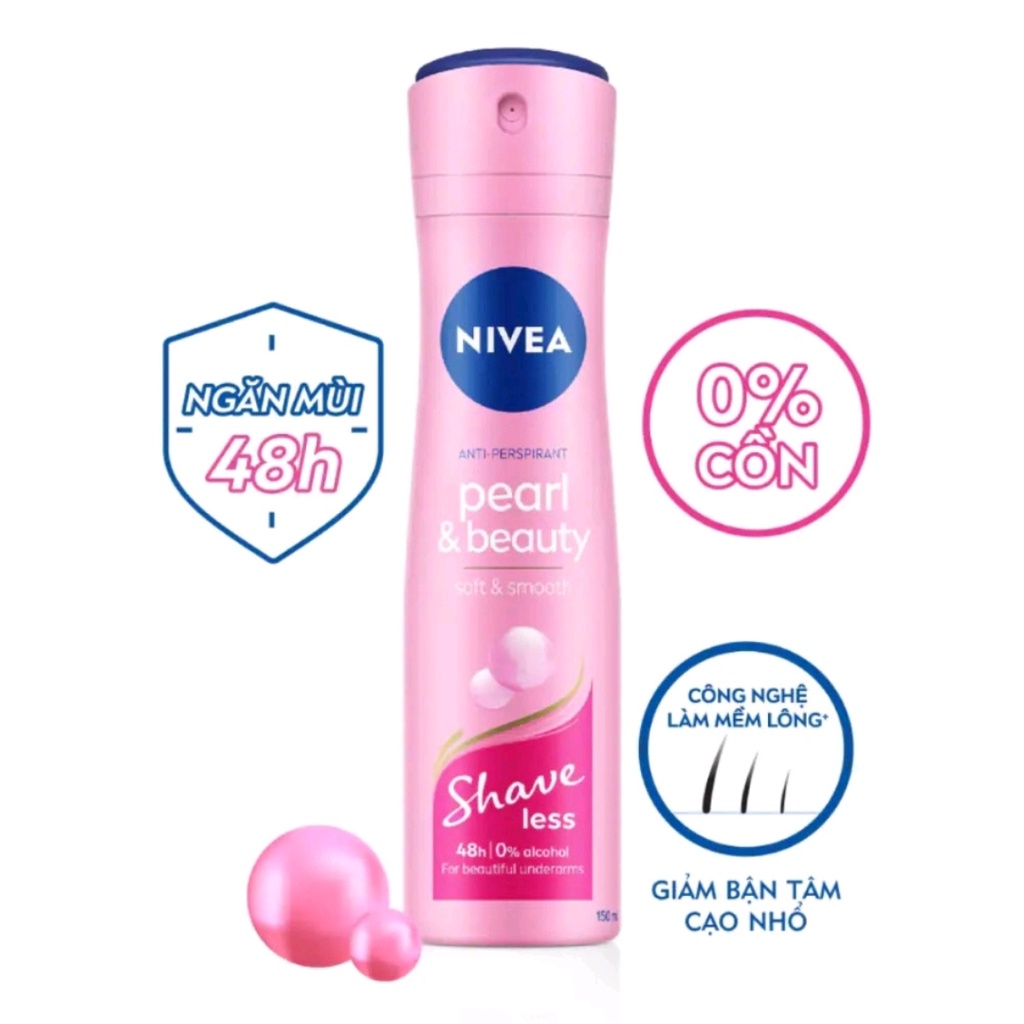 Xịt Khử Mùi Nữ Nivea 150ml - Sáng Da, Mờ Vết Thâm