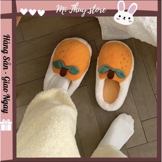 (Hàng sẵn) Dép bông xixitiao mẫu mới hình quả quýt cute dễ thương ulzzang