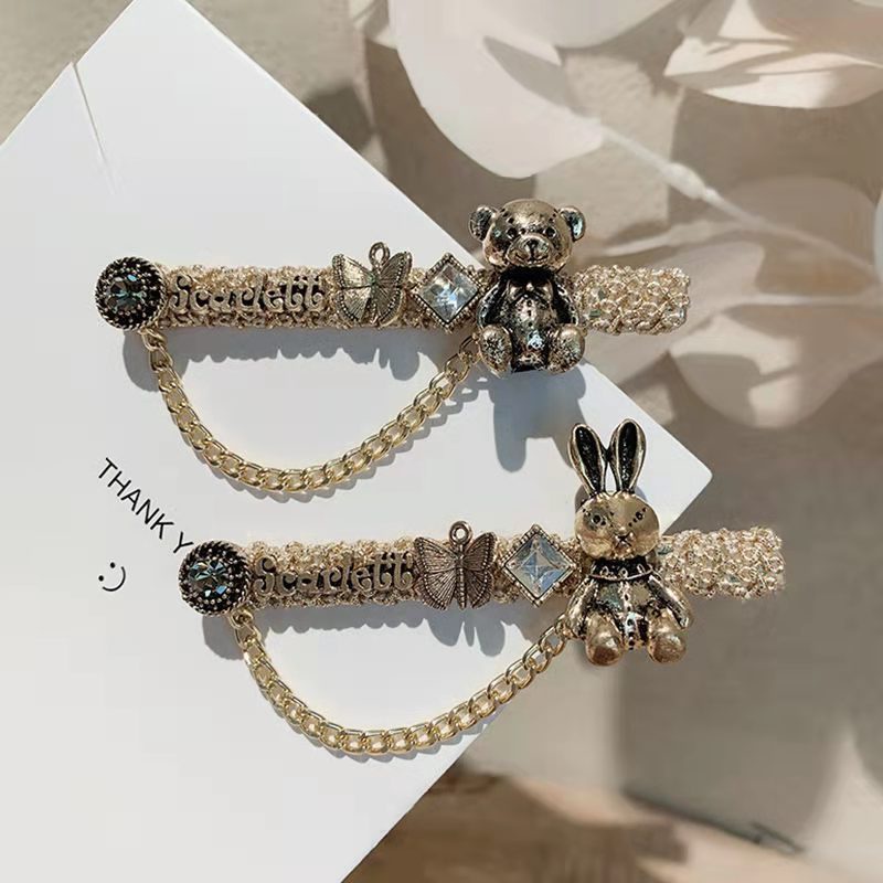 Kẹp tóc đính đá hình bông hoa, Smile sang chảnh thời trang Hàn Quốc pha chút cổ điển, June Accessories