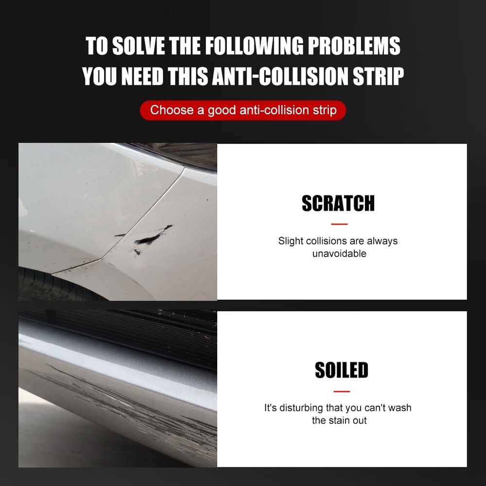 Bộ 2 Dải Dán Bảo Vệ Cạnh Cửa Xe Hơi Chống Va Chạm / Trầy Xước Tiện Dụng