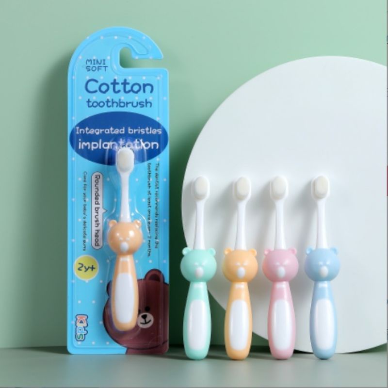 Bàn chải cotton gấu siêu xinh cho bé