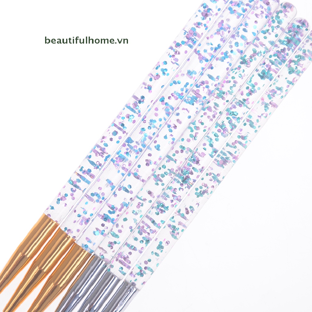 Bộ 3 Cọ Vẽ Móng Tay Nghệ Thuật Bằng Acrylic Kẻ Sọc Lưới Diy