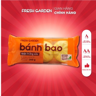 Bánh Bao Nhân Trứng Sữa FRESH GARDEN Thơm Ngon Béo Ngậy Không Ngán Giúp Giữ Dáng Dễ Ăn Phù Hợp Với Nhiều Lứa Tuổi 240g