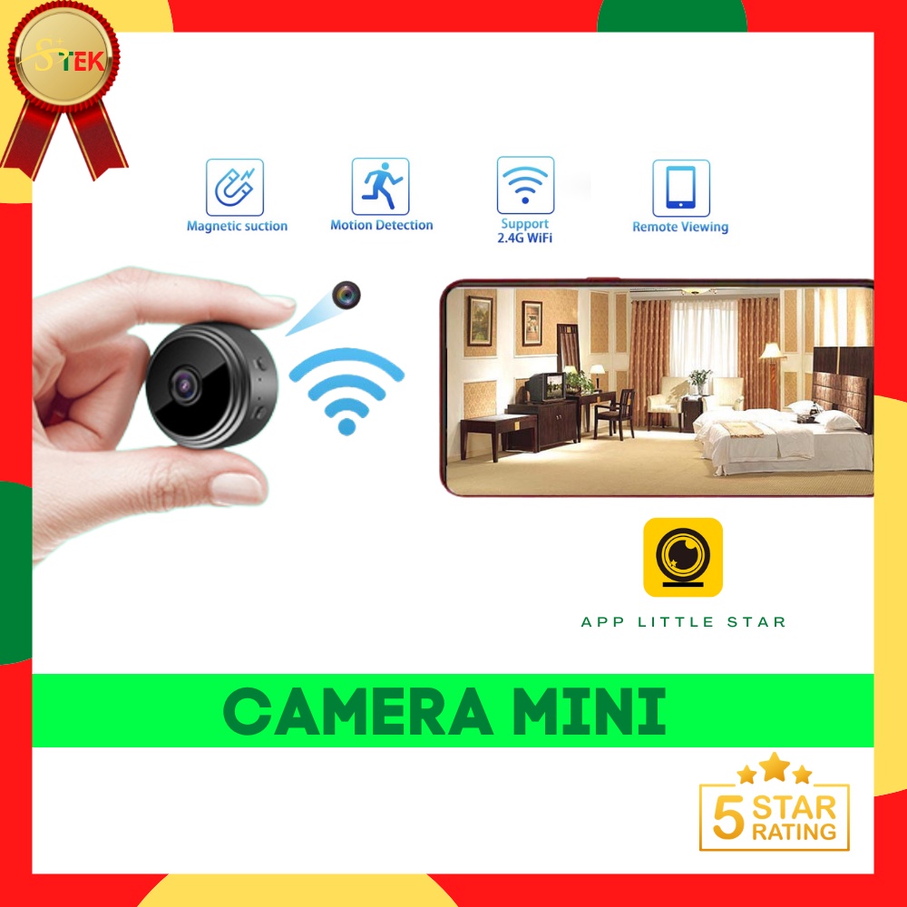 Camera Mini Siêu Nhỏ Wifi Xem Trực Tiếp Trên Điện Thoại Bằng App Hỗ Trợ Quay Phim Ghi Âm Chụp Hình