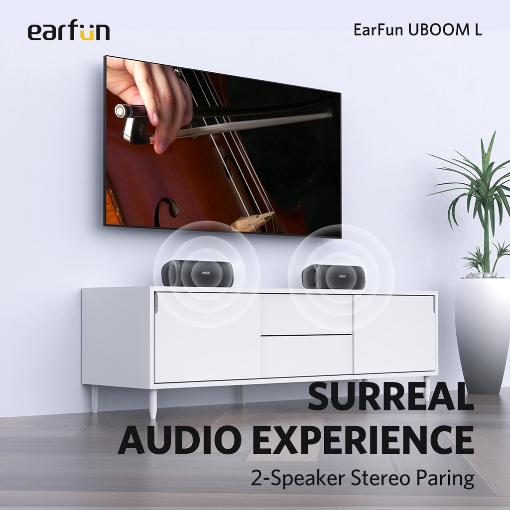 Loa bluetooth đi động EarFun UBOOM L Bluetooth 5.0, Chống nước IP67, Pin 16 giờ, Kết hợp 2 loa Stereo