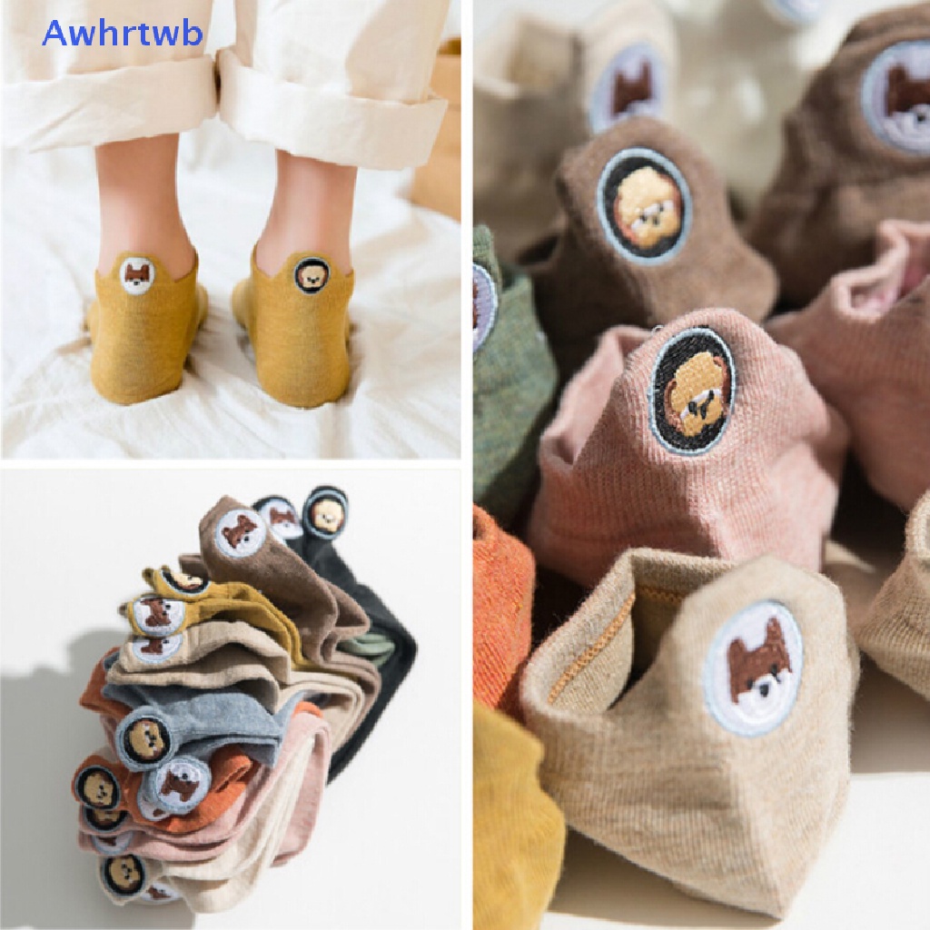 Vớ Cotton Cổ Thấp In Họa Tiết Động Vật Dễ Thương Thời Trang Cho Nam Và Nữ Mới