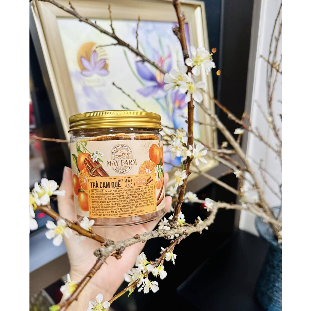 Set quà tặng Saffron ngâm mật ong 130gr, trà cam quế thương hiệu Saffron Việt Nam