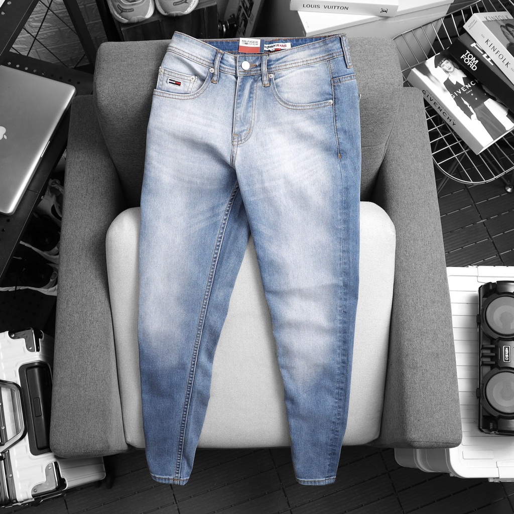 Quần Jean tommy chuẩn form slimfit vải chính phẩm dày dặn co dãn nhẹ