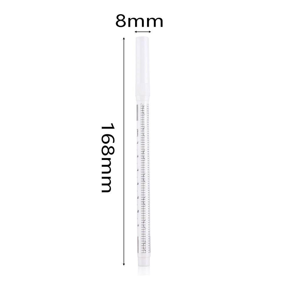Set 2 Bút Đánh Dấu Hình Xăm Màu Trắng Kèm Thước Đo Định Vị Tiện Dụng