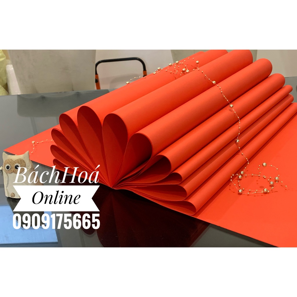 Giấy đỏ - vàng - xanh gấp quạt - Kích thước 50x70cm
