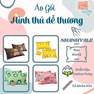 Vỏ gối, áo gối nằm cotton poly 45x65 cm nhiều mẫu dễ thương lựa chọn