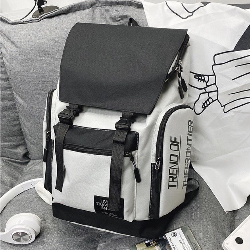 Balo Nam Thời Trang Trend Off Đi Học, Du Lịch, Balo Đựng Laptop Hình Hộp Cỡ Lớn - BALOTOT.VN