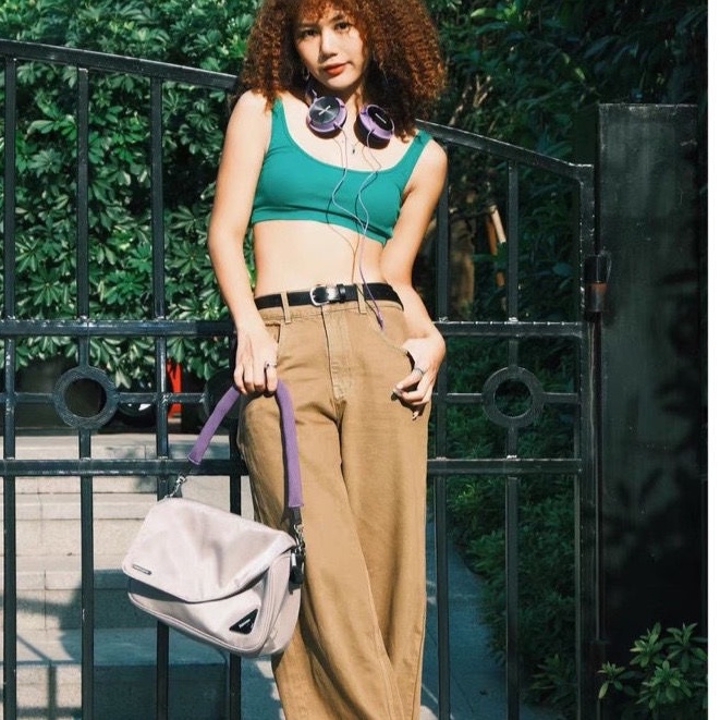 Menas Túi Đeo Vai Bằng nylon Màu Trơn Sức Chứa Lớn Thời Trang Thu Đông