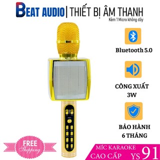 Micro karaoke bluetooth Ys-91, mic cầm tay âm thanh cực hay - Loa bluetooth mini karaoke YS-103 Không dây