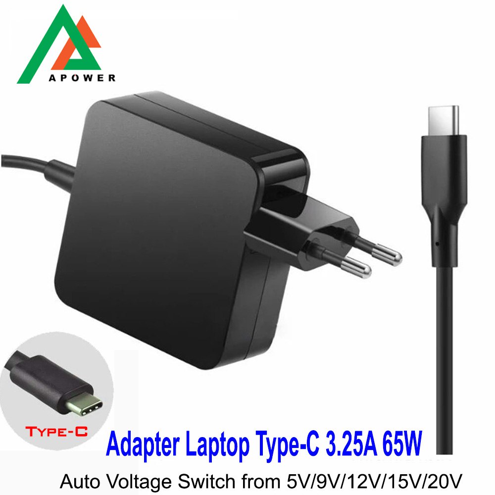 Adapter Laptop Đa năng Apower Chuôi Type-C 3.25A 65W