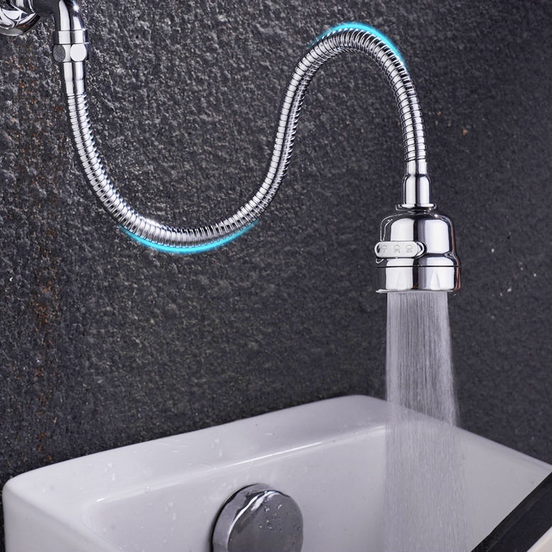 Dây Nối Dài Vòi Nước Inox Xoay 720 Độ Theo Mọi Hướng