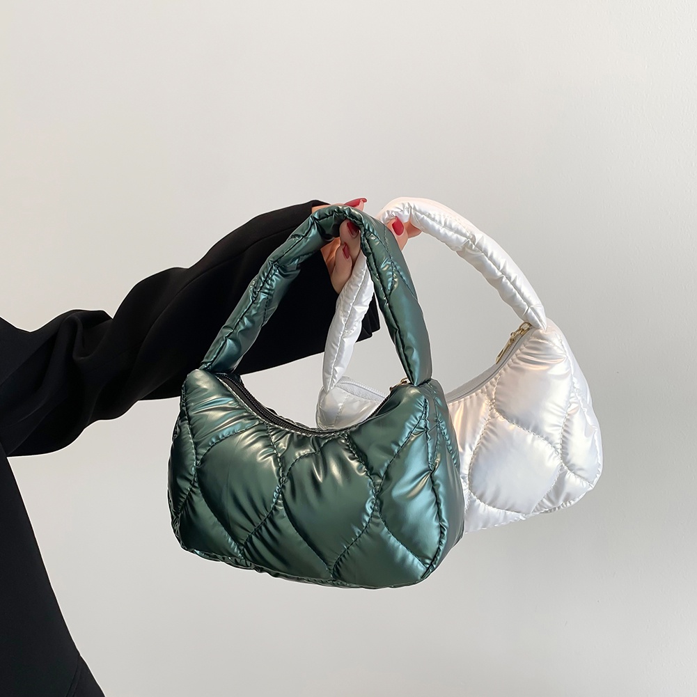 Túi Xách Cotton Họa Tiết Hình Thoi Thời Trang Mùa Đông Dành Cho Nữ