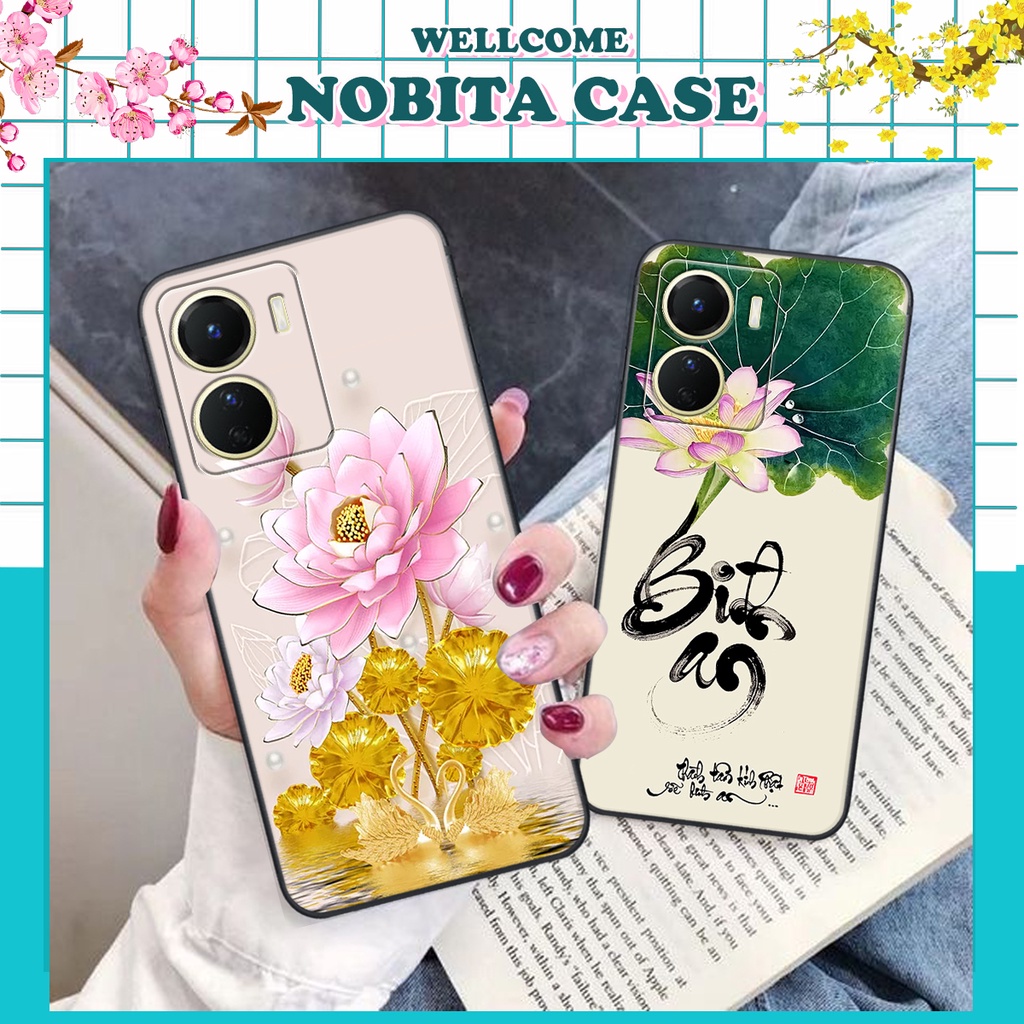 Ốp VIVO Y16 2022 in hình 3D thư pháp,tài lộc ,bình an,bền,đẹp