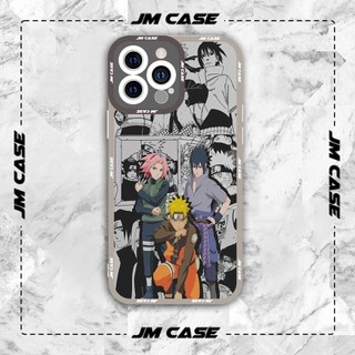 Ốp lưng iphone samsung xiaomi oppo cạnh vuông JMCase Naruto Đội 7 Anime Manga Collage