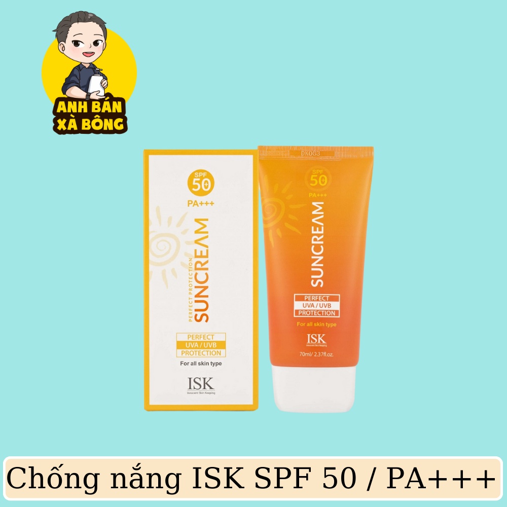 Kem chống nắng kiềm dầu ISK Perfect Protection Sun Cream SPF 50+/PA+++ Hàn quốc 70ml