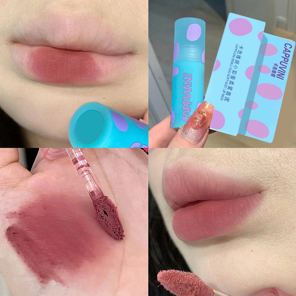 Set 3 Thỏi Son Sáp Tông Nhung Lì Chống Nước Lâu Trôi Cappuvini