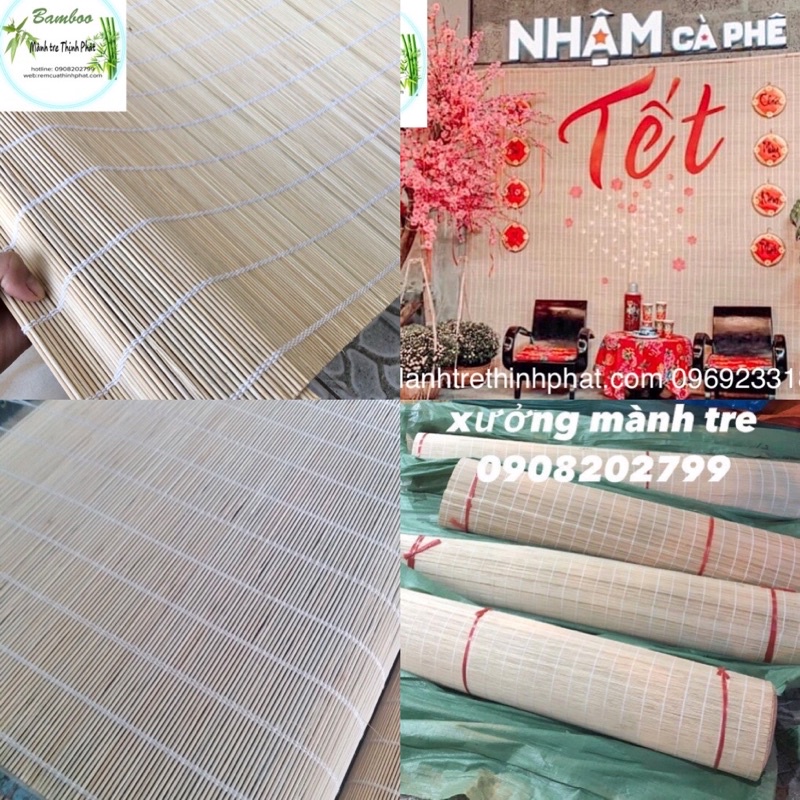 Mành tăm tre trang trí khổ 1.8mx2m;2mx2.5m. Phông nền tre siêu đẹp. Mành tre đóng tường.